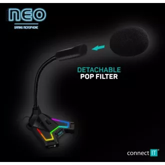 CONNECT IT NEO RGB ProMIC mikrofon, crni