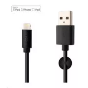 FIKSNI podatkovni i kabel za punjenje, USB-A -> Lightning (MFI), 20 W, duljina 1 m, crni