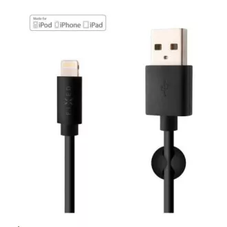 FIKSNI podatkovni i kabel za punjenje, USB-A -> Lightning (MFI), 20 W, duljina 1 m, crni