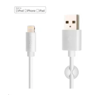 FIKSNI podatkovni i kabel za punjenje, USB-A -> Lightning (MFI), 20 W, duljina 2 m, bijeli