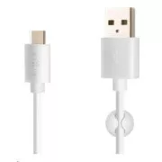 FIKSNI podatkovni i kabel za punjenje, USB-A -> USB-C, 20 W, duljina 1 m, bijeli