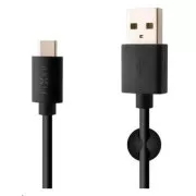 FIKSNI podatkovni i kabel za punjenje, USB-A -> USB-C, 20 W, duljina 1 m, crni