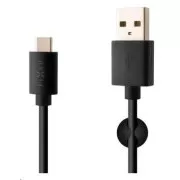 FIKSNI podatkovni i kabel za punjenje, USB-A -> USB-C, 20 W, duljina 2 m, crni