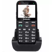 EVOLVEO EasyPhone XG, mobitel za starije osobe sa postoljem za punjenje, crne boje