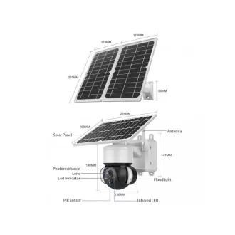 Viking solarna vanjska HD kamera HDs02 4G, bijela