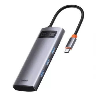 Baseus Metal Gleam Series 5v1 HUB Type-C (USB-C PD 100W, 3* USB 3.0, HDMI) sivi Baseus Metal Gleam Series 5v1 HUB Type-C (USB-C PD 100W, 3* USB 3.0, HDMI) sivi