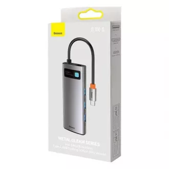 Baseus Metal Gleam Series 5v1 HUB Type-C (USB-C PD 100W, 3* USB 3.0, HDMI) sivi Baseus Metal Gleam Series 5v1 HUB Type-C (USB-C PD 100W, 3* USB 3.0, HDMI) sivi