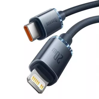 Baseus Crystal Shine Series punjenje, podatkovni kabel USB-C Lightning 20W 1,2m, crni Baseus Crystal Shine Series punjenje, podatkovni kabel USB-C Lightning 20W 1,2m, crni