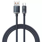 Baseus Crystal Shine Series kabel za punjenje / podatkovni kabel USB-A / USB-C 100W 1,2 m, crni