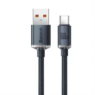 Baseus Crystal Shine Series kabel za punjenje / podatkovni kabel USB-A / USB-C 100W 1,2 m, crni Baseus Crystal Shine Series kabel za punjenje / podatkovni kabel USB-A / USB-C 100W 1,2 m, crni