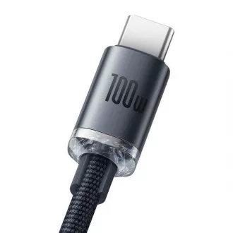 Baseus Crystal Shine Series kabel za punjenje / podatkovni kabel USB-A / USB-C 100W 1,2 m, crni Baseus Crystal Shine Series kabel za punjenje / podatkovni kabel USB-A / USB-C 100W 1,2 m, crni