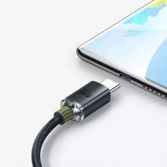 Baseus Crystal Shine Series kabel za punjenje / podatkovni kabel USB-A / USB-C 100W 1,2 m, crni Baseus Crystal Shine Series kabel za punjenje / podatkovni kabel USB-A / USB-C 100W 1,2 m, crni