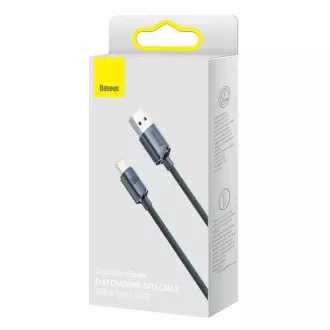 Baseus Crystal Shine Series kabel za punjenje / podatkovni kabel USB-A / USB-C 100W 1,2 m, crni Baseus Crystal Shine Series kabel za punjenje / podatkovni kabel USB-A / USB-C 100W 1,2 m, crni