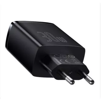 Baseus kompaktni adapter za brzo punjenje 2x USB-A, 1x Type-C 30W crni Baseus kompaktni adapter za brzo punjenje 2x USB-A, 1x Type-C 30W crni