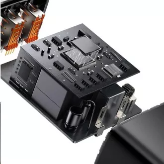 Baseus kompaktni adapter za brzo punjenje 2x USB-A, 1x Type-C 30W crni Baseus kompaktni adapter za brzo punjenje 2x USB-A, 1x Type-C 30W crni