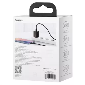 Baseus Super Si adapter za brzo punjenje IC 30W crni