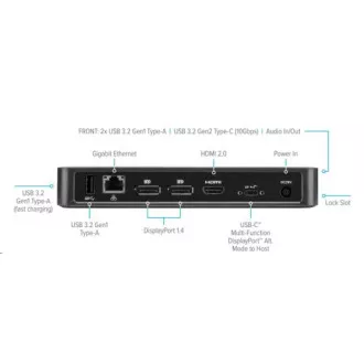 Targus® USB-C višenamjenski DisplayPort Alt. Mode Triple Video Docking Station s 85 W snage