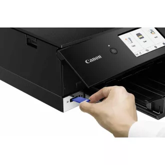 Canon PIXMA pisač TS8350A crni - boja, MF (ispis, fotokopir, skeniranje, oblak), obostrani, USB, Wi-Fi, Bluetooth