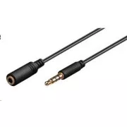 PREMIUMCORD Kabelski priključak 3,5 mm 4 pinski M/Ž 1 m za Apple iPhone, iPad, iPod