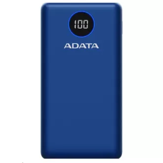 ADATA PowerBank P20000QCD - vanjska baterija za mobitel/tablet 20000mAh, 2.1A, plava (74Wh) ADATA PowerBank P20000QCD - vanjska baterija za mobitel/tablet 20000mAh, 2.1A, plava (74Wh)