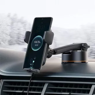 Baseus Wisdom Auto Alignment držač s bežičnim punjenjem 15W, crni Baseus Wisdom Auto Alignment držač s bežičnim punjenjem 15W, crni