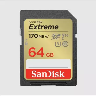 SanDisk SDXC kartica 64 GB Extreme (170 MB/s klasa 10, UHS-I U3 V30)