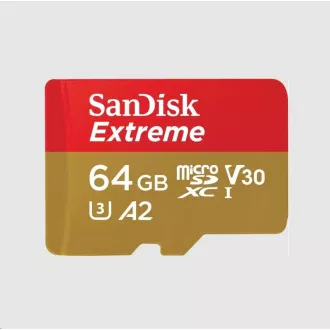 SanDisk micro SDXC kartica 64GB Extreme (170 MB/s klasa 10, UHS-I U3 V30) + adapter