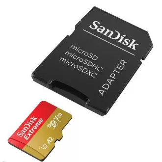 SanDisk micro SDXC kartica 256 GB Extreme (190 MB/s Class 10, UHS-I U3 V30) + adapter SanDisk micro SDXC kartica 256 GB Extreme (190 MB/s Class 10, UHS-I U3 V30) + adapter