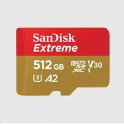 SanDisk micro SDXC kartica 512 GB Extreme (190 MB/s Class 10, UHS-I U3 V30) + adapter