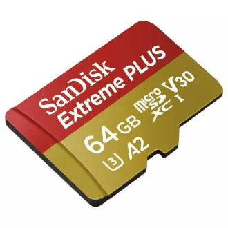 SanDisk micro SDXC kartica 64GB Extreme PLUS (200 MB/s klasa 10, UHS-I U3 V30) + adapter SanDisk micro SDXC kartica 64GB Extreme PLUS (200 MB/s klasa 10, UHS-I U3 V30) + adapter