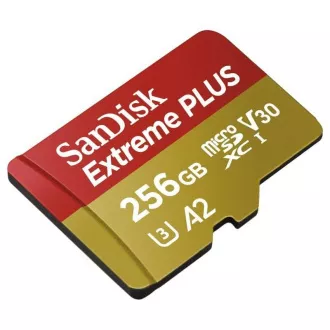 SanDisk micro SDXC kartica 256GB Extreme PLUS (200 MB/s klasa 10, UHS-I U3 V30) + adapter