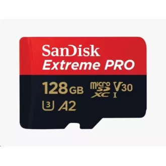 SanDisk micro SDXC kartica 128 GB Extreme PRO (200 MB/s Class 10, UHS-I U3 V30) + adapter