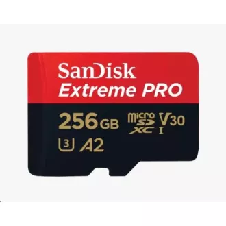 SanDisk micro SDXC kartica 256 GB Extreme PRO (200 MB/s Class 10, UHS-I U3 V30) + adapter