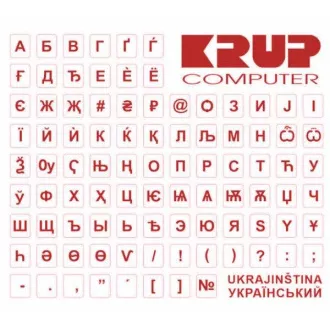 PremiumCord naljepnica za tipkovnicu Ukrajinski, crvena PremiumCord naljepnica za tipkovnicu Ukrajinski, crvena