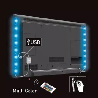 Solight LED RGB traka za TV, 2x 50cm, USB, prekidač, daljinski upravljač