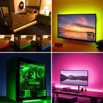 Solight LED RGB traka za TV, 2x 50cm, USB, prekidač, daljinski upravljač
