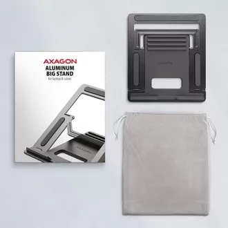 AXAGON STND-L, metalni stalak za prijenosna računala 10"-17.3", 4 podesive visine, sivi AXAGON STND-L, metalni stalak za prijenosna računala 10"-17.3", 4 podesive visine, sivi