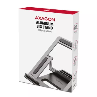 AXAGON STND-L, metalni stalak za prijenosna računala 10"-17.3", 4 podesive visine, sivi AXAGON STND-L, metalni stalak za prijenosna računala 10"-17.3", 4 podesive visine, sivi