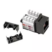 Keystone LEXI-Net Cat5E, UTP, dvostruki terminalni blok, crni s okom za uvezivanje