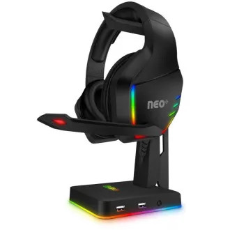 CONNECT IT NEO Stand-It RGB stalak za slušalice + USB hub, crni
