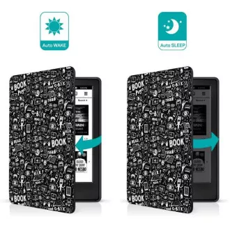 CONNECT IT torbica za Amazon Kindle 2021 (11. gen.), DOODLE crna