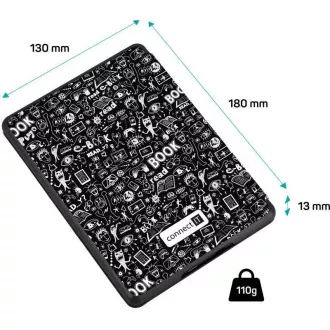 CONNECT IT torbica za Amazon Kindle 2021 (11. gen.), DOODLE crna