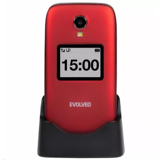 EVOLVEO EasyPhone FP, mobilni telefon na preklop 2,8" za starije osobe sa postoljem za punjenje, crveni EVOLVEO EasyPhone FP, mobilni telefon na preklop 2,8" za starije osobe sa postoljem za punjenje, crveni
