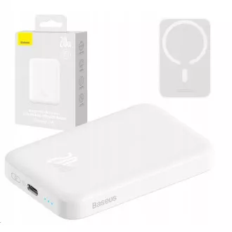 Baseus power bank s bežičnim punjenjem 6000 mAh (kompatibilan s MagSafe), bijela