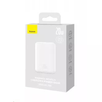 Baseus power bank s bežičnim punjenjem 6000 mAh (kompatibilan s MagSafe), bijela