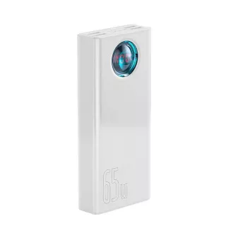 Baseus Amblight power bank s digitalnim zaslonom QC 30000mAh Overseas Edition + kabel Type-C/Type-C 100W 1m, bijela Baseus Amblight power bank s digitalnim zaslonom QC 30000mAh Overseas Edition + kabel Type-C/Type-C 100W 1m, bijela