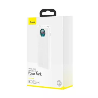 Baseus Amblight power bank s digitalnim zaslonom QC 30000mAh Overseas Edition + kabel Type-C/Type-C 100W 1m, bijela Baseus Amblight power bank s digitalnim zaslonom QC 30000mAh Overseas Edition + kabel Type-C/Type-C 100W 1m, bijela