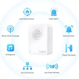 TP-Link Tapo H100 WiFi Smart Tapo IoT čvorište sa melodijom zvona (2,4 GHz, Matter certificirano) TP-Link Tapo H100 WiFi Smart Tapo IoT čvorište sa melodijom zvona (2,4 GHz, Matter certificirano)