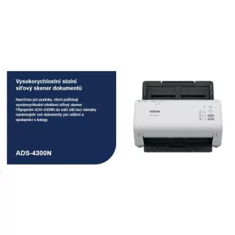 BROTHER skener ADS-4300N DUALSKEN A4 40ppm/80dual 600x600 60ADF USB LAN BROTHER skener ADS-4300N DUALSKEN A4 40ppm/80dual 600x600 60ADF USB LAN