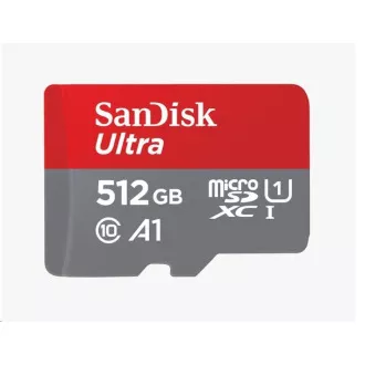 SanDisk MicroSDXC kartica 512GB Ultra (150 MB/s, A1 klasa 10 UHS-I) + adapter